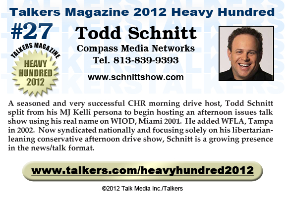 TALKERS 2012 Heavy Hundred #27: Todd Schnitt, Compass Media Networks