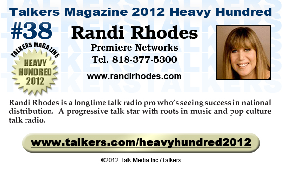 TALKERS 2012 Heavy Hundred #38: Randi Rhodes, Premiere Networks