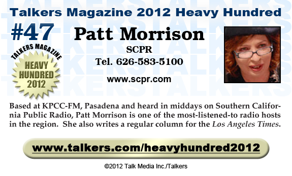 TALKERS 2012 Heavy Hundred #47: Patt Morrison, SCPR