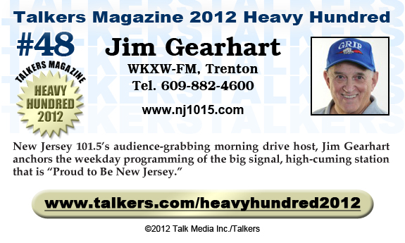 TALKERS 2012 Heavy Hundred #48: Jim Gearhart, WKXW-FM, Trenton