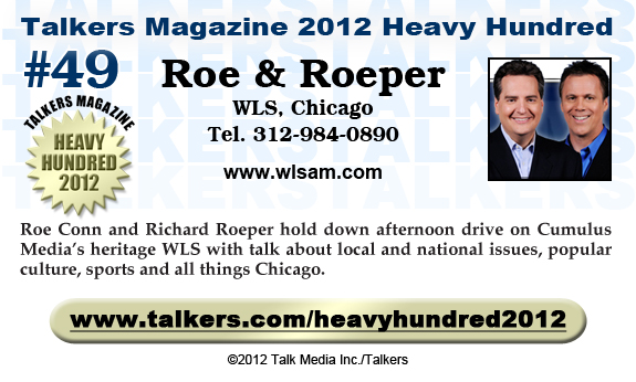 TALKERS 2012 Heavy Hundred #49: Roe & Roeper, WLS, Chicago