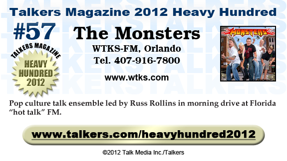 TALKERS 2012 Heavy Hundred #57: The Monsters, WTKS-FM, Orlando