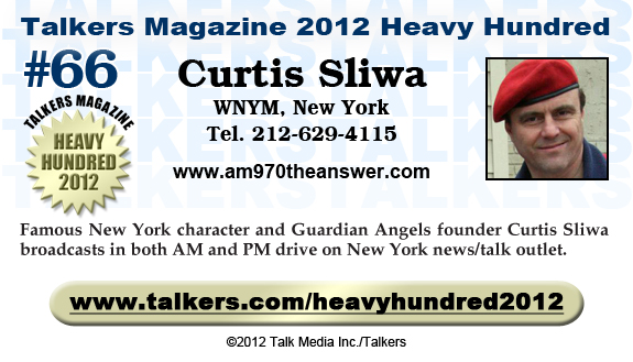 TALKERS 2012 Heavy Hundred #66: Curtis Sliwa, WNYM, New York