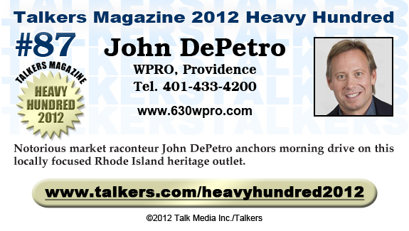 TALKERS 2012 Heavy Hundred #87: John DePetro, WPRO, Providence