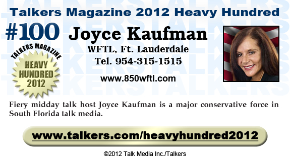 TALKERS 2012 Heavy Hundred #100: Joyce Kaufman, WFTL, Ft. Lauderdale