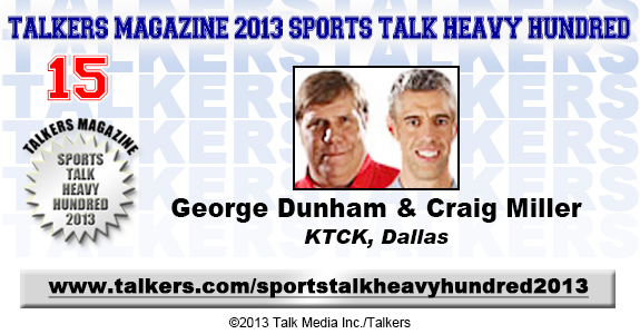 TALKERS 2013 Heavy Hundred of Sports Talk #15: George Dunham & Craig Miller, KTCK, Dallas