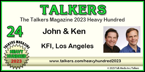 TALKERS 2023 Heavy Hundred #24: John & Ken, KFI, Los Angeles