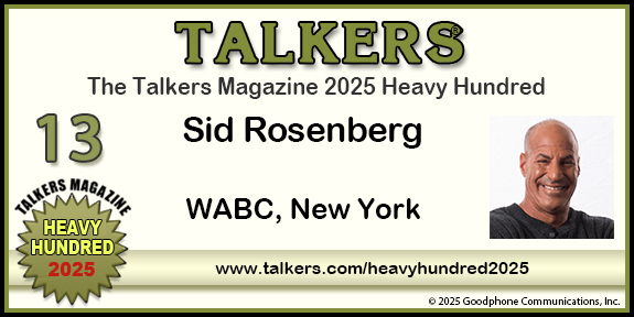 TALKERS 2025 Heavy Hundred #13: Sid Rosenberg, WABC, New York