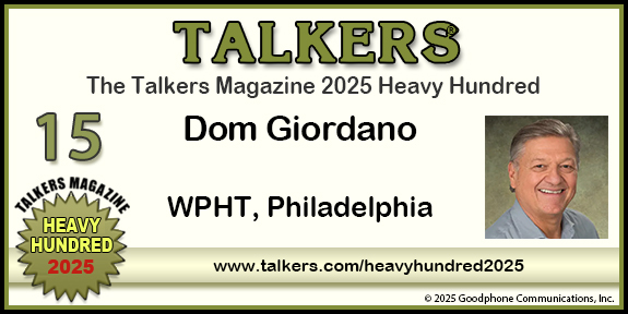 TALKERS 2025 Heavy Hundred #15: Dom Giordano, WPHT, Philadelphia