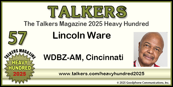 TALKERS 2025 Heavy Hundred #57: Lincoln Ware, WDBZ-AM, Cincinnati
