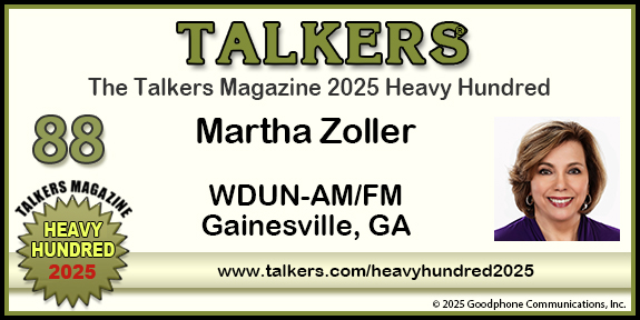 TALKERS 2025 Heavy Hundred #88: Martha Zoller, WDUN-AM/FM, Gainesville, GA