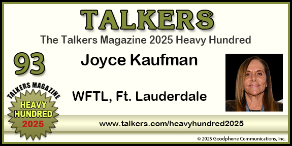 TALKERS 2025 Heavy Hundred #93: Joyce Kaufman, WFTL, Ft. Lauderdale