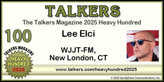 TALKERS 2025 Heavy Hundred #100: Lee Elci, WJJT-FM, New London, CT