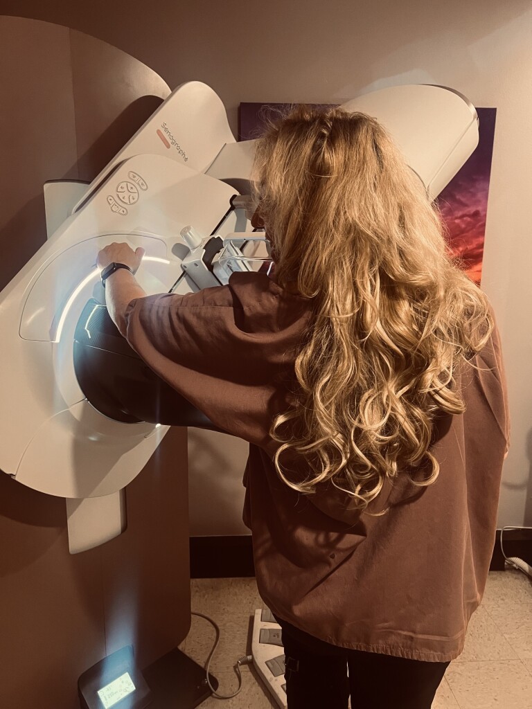 Dr. Daliah Wachs and a Mammogram Machine