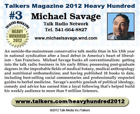 TALKERS 2012 Heavy Hundred #3: Michael Savage, Talk Radio Network