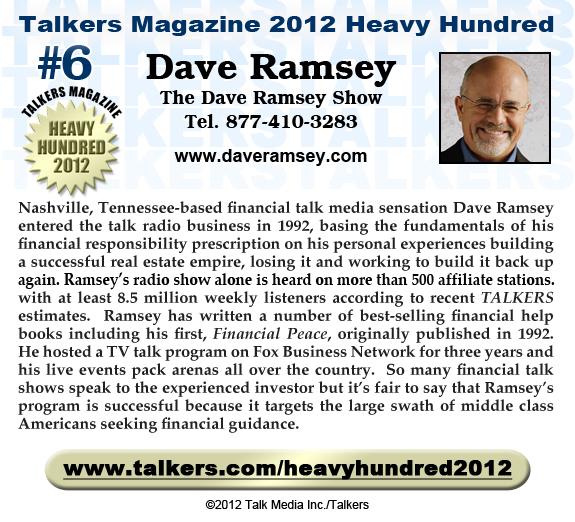 TALKERS 2012 Heavy Hundred #6: Dave Ramsey, The Dave Ramsey Show