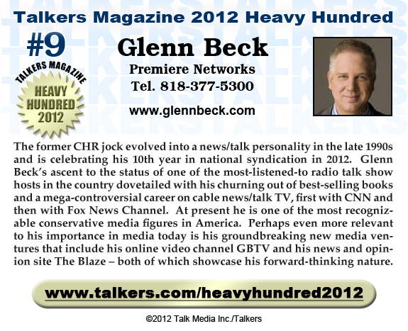 TALKERS 2012 Heavy Hundred #9: Glenn Beck, Premiere Networks