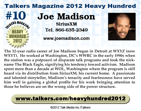 TALKERS 2012 Heavy Hundred #10: Joe Madison, SiriusXM